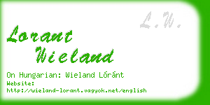 lorant wieland business card